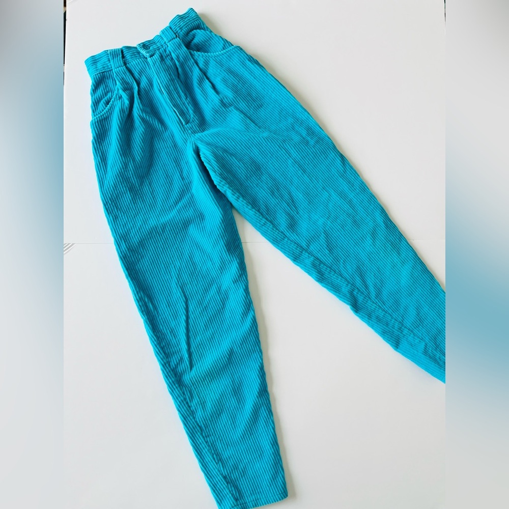 Kids Vintage Baco Ribbed Corduroy High-Waist Pants. Made in Canada